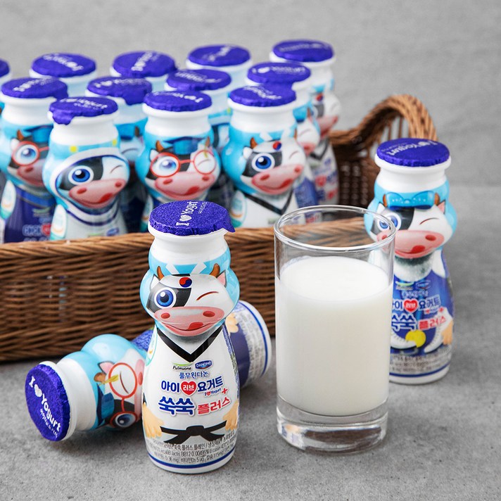 풀무원 아이 러브 요거트 쑥쑥 플레인 4입, 400ml, 6개