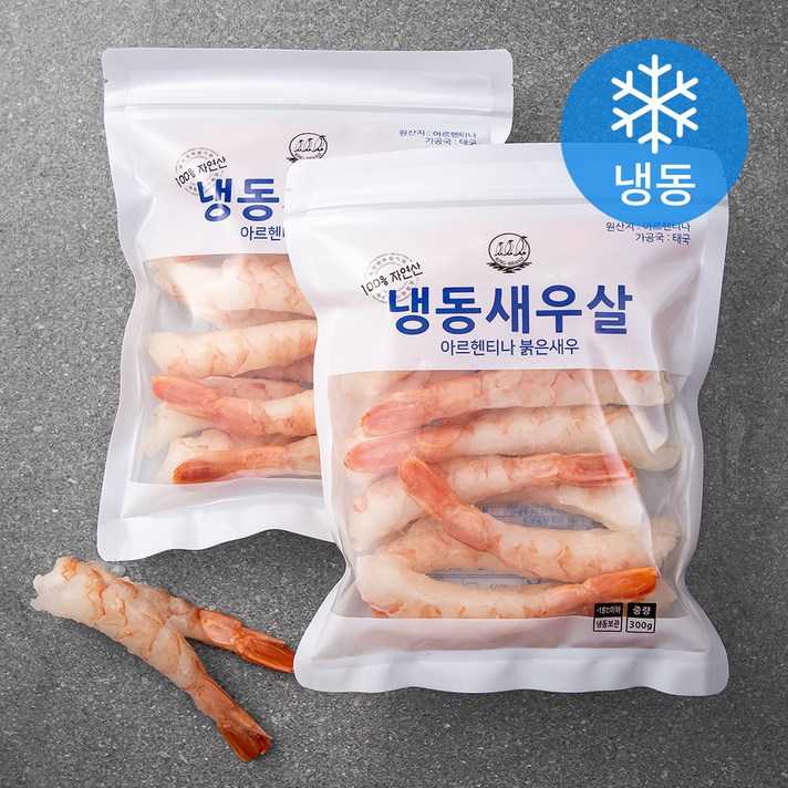 바다몰 자연산 생칵테일 홍새우 특대 (냉동), 300g, 2개