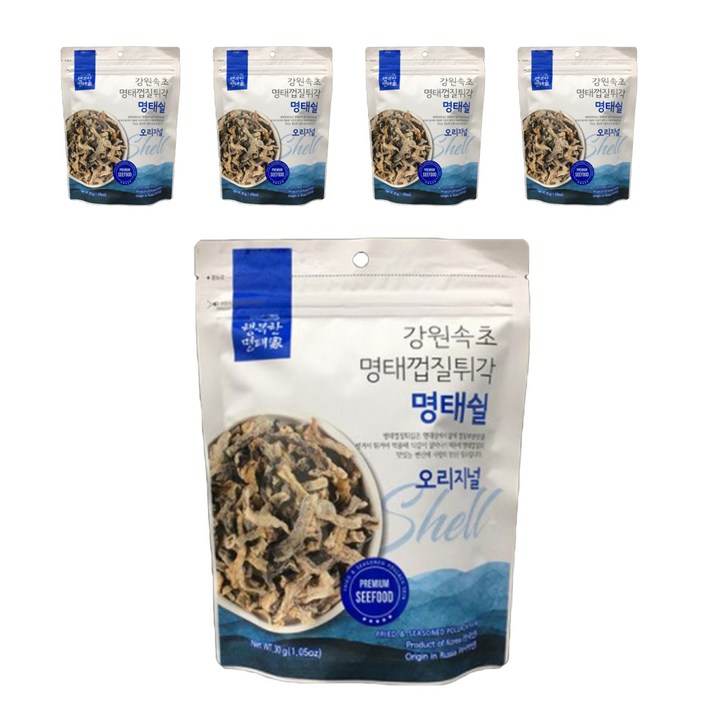 강원속초 명태껍질튀각 명태쉴 오리지널맛, 30g, 5개