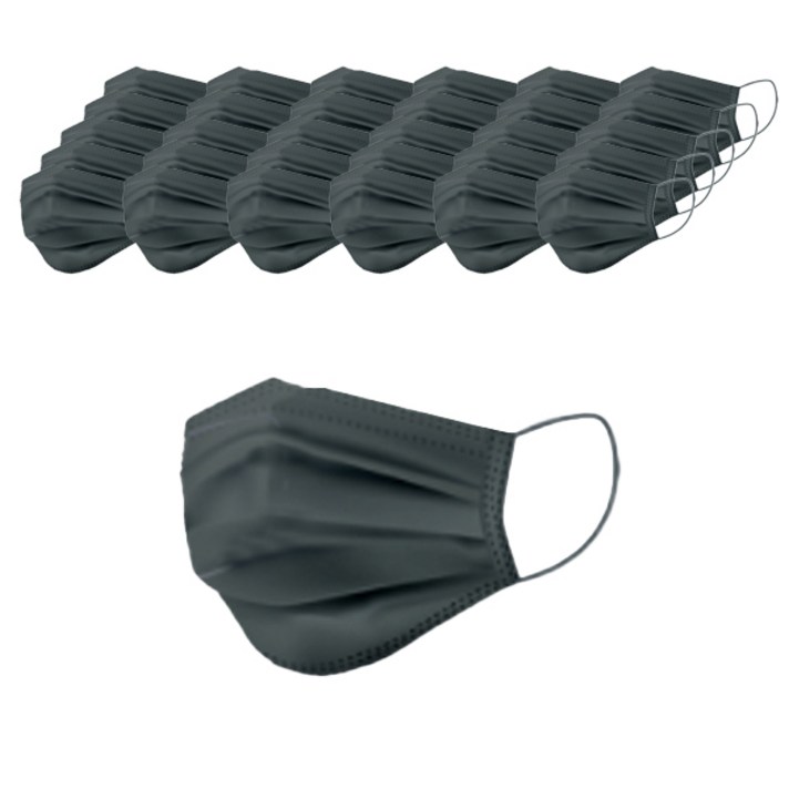 고래마스크 일회용 덴탈마스크 성인용 다크그레이, 1개, 50개입