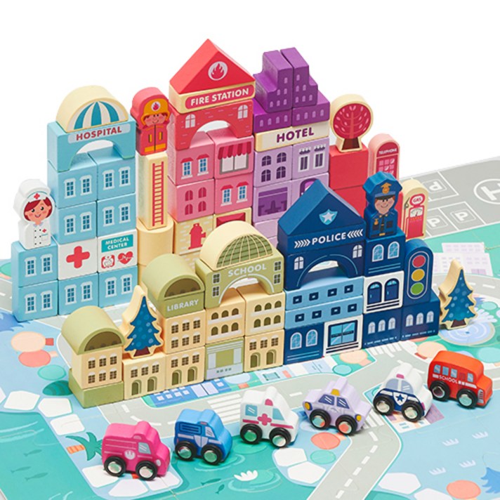 마이리틀타이거 100 우든 블록 120p, 올컬러