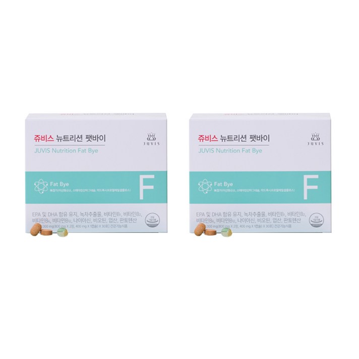 JUVIS 뉴트리션 팻바이 60g 30p, 2개, 90정