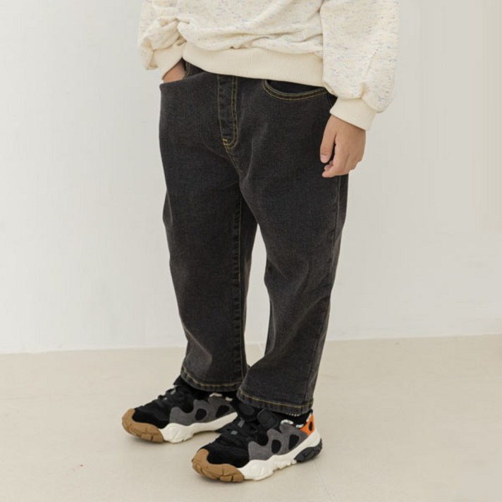 바브키즈 아동용 라운드 기모 청바지