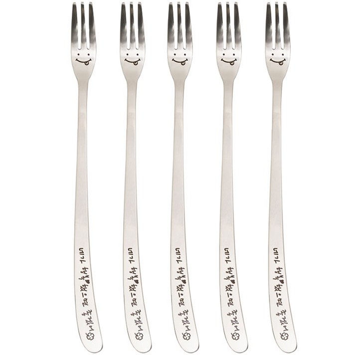 라온누리 해피바이러스 슬림 티포크, 귀요미, 5개