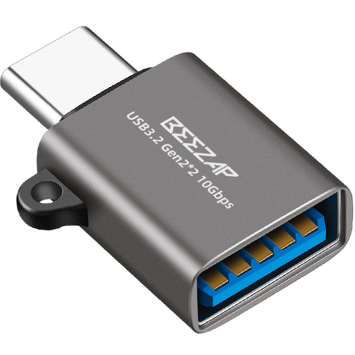 비잽 C타입 USB 3.2 Gen2 10Gbps OTG 변환 젠더 A to C 어댑터, 그레이, 1개, 26mm 비잽 C타입 USB 3.2 Gen2 10Gbps OTG 변환 젠더 A to C 어댑터, 그레이, 1개, 26mm