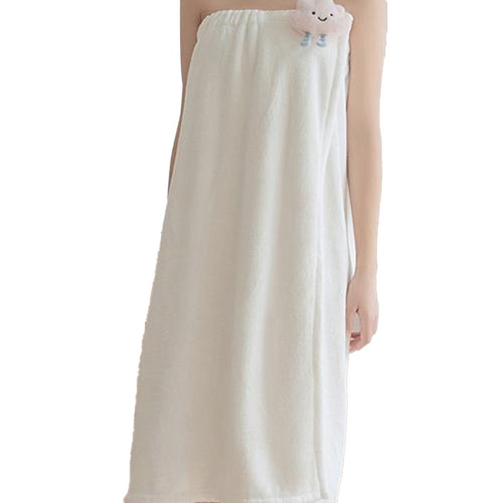 셀리빙 타월 바스 골프 샤워가운 140 x 85 cm, 구름화이트, 1개