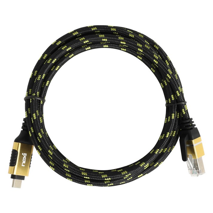 넥시 USB 3.1 타입C M to RJ45 M 기가비트 이더넷 케이블 5m NX1393, 1개, NXUCRJ45050M