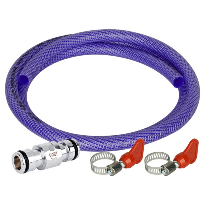 와이넷 연장용 꼬이지 않는 물호스 2m  스마트 양방향 커플링  손잡이 호스밴드 특대 2p 세트