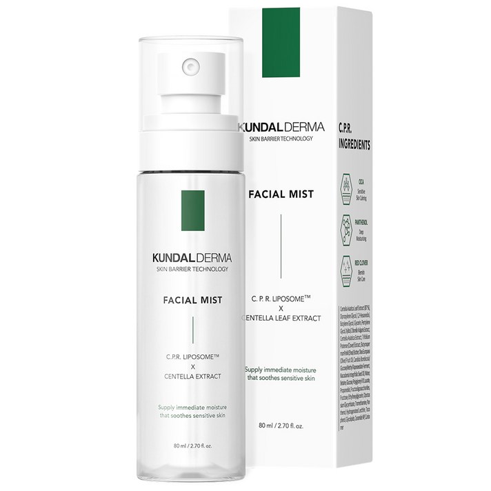 쿤달 더마 C.P.R. 시카 카밍 페이셜 미스트, 80ml, 1개