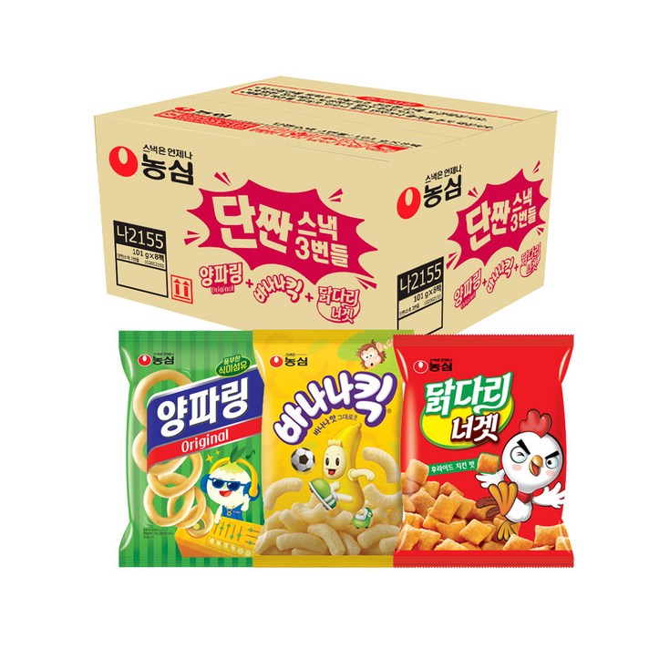 농심 단짠스낵 8p 기획세트, 1세트