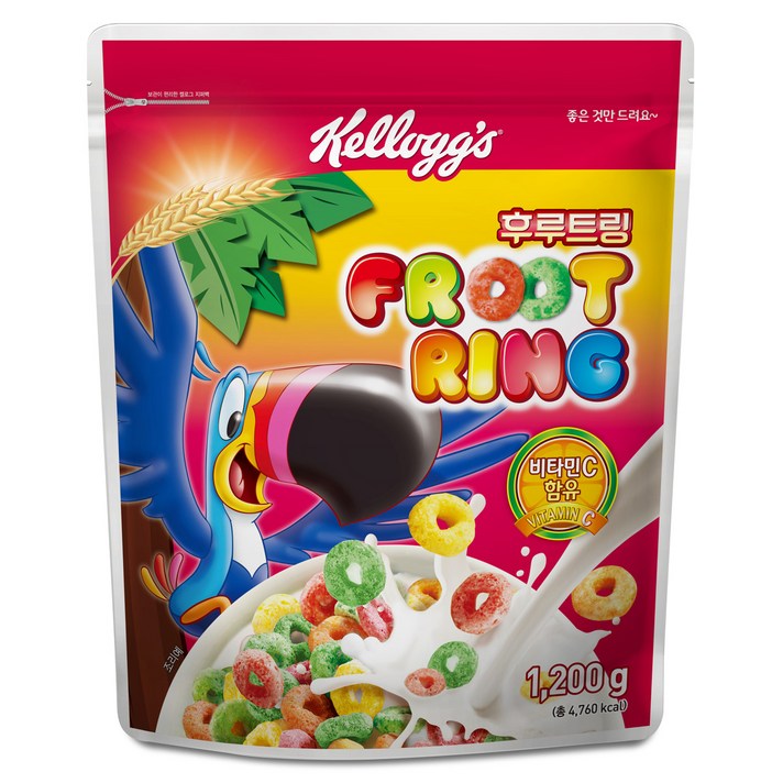켈로그 후르트링 시리얼, 1200g, 1개