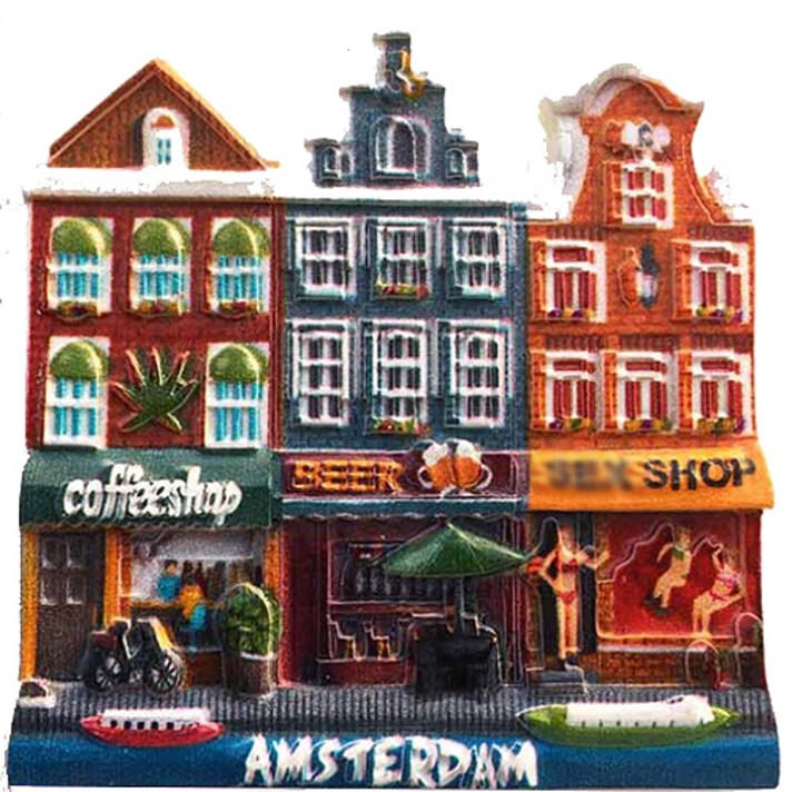  세계 여행 컬렉션 냉장고 자석, G33 유럽 네덜란드 암스테르담B 