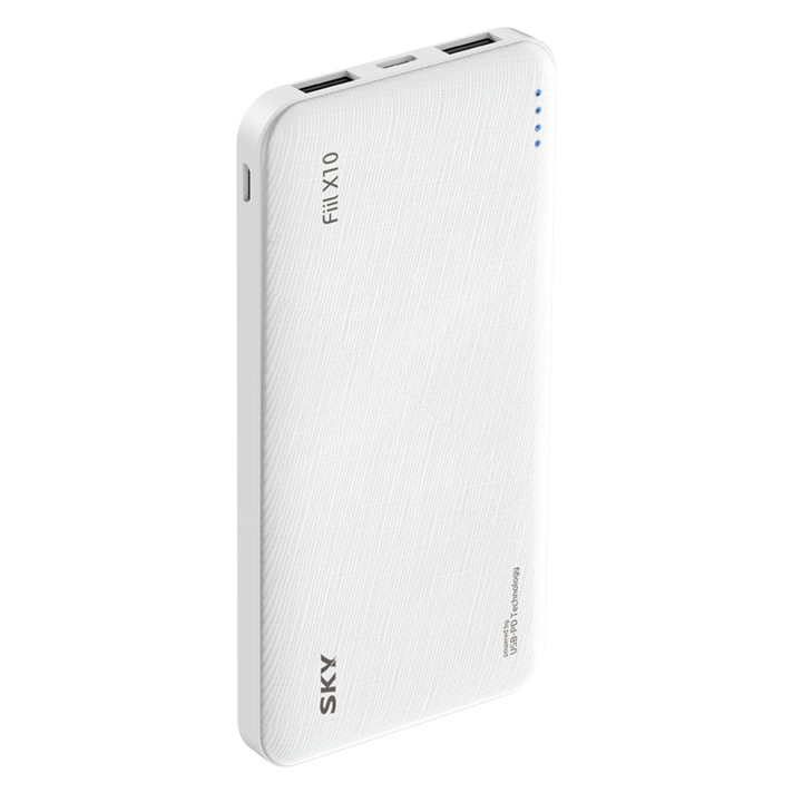 스카이 필 X10 QC3.0 PD 고속충전 보조배터리 10000mAh, SKY-X10PD, 모닝 화이트