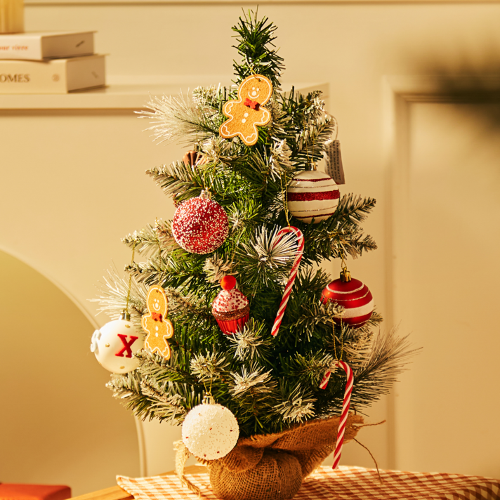 크리스마스 미니 세트 트리 스노우팁 트리오너먼트세트