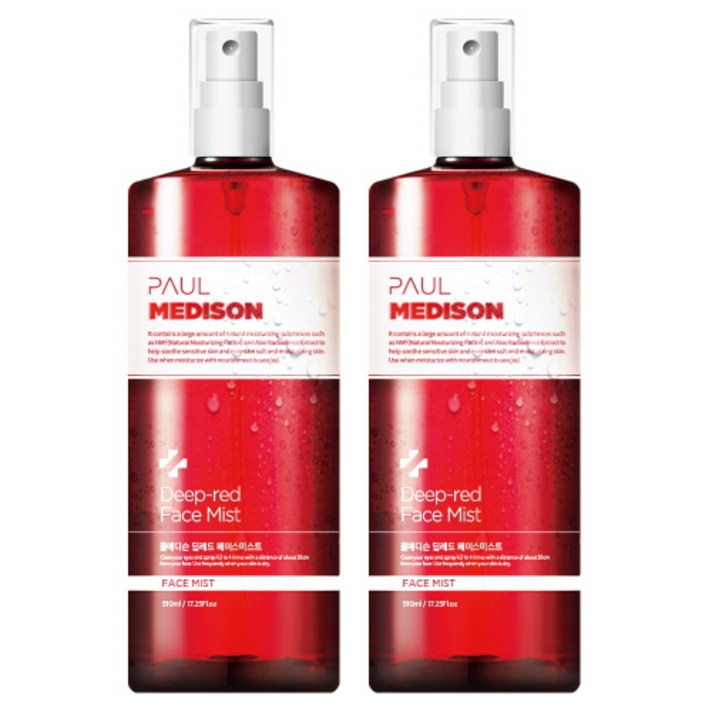 폴메디슨 딥레드 페이스 대용량 미스트 스킨토너 510ml, 2세트