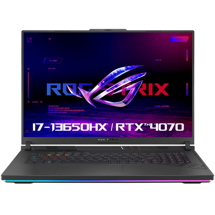  에이수스 2023 ROG 스트릭스 G18 코어i7 인텔 13세대 지포스 RTX 4070, Eclipse Gray, 512GB, 16GB, Free DOS, G814JI-N5039 