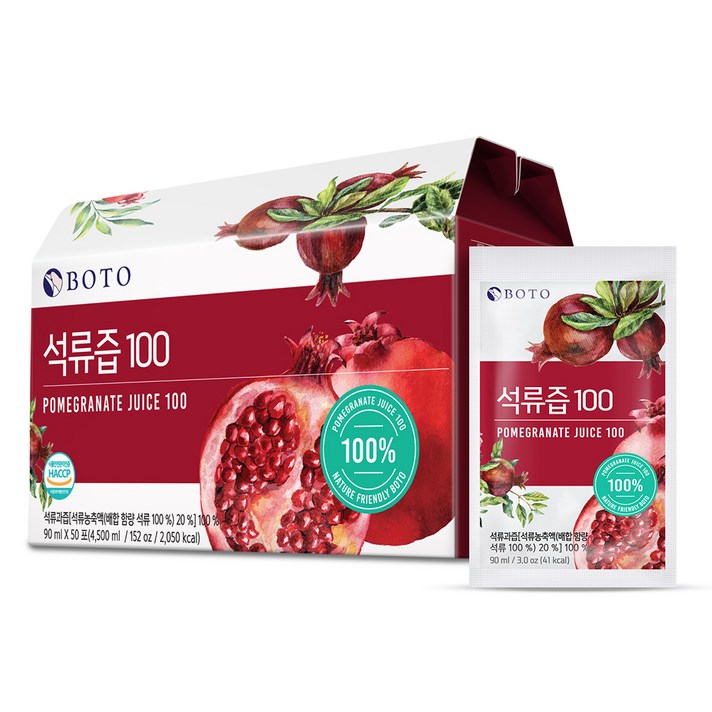 보뚜 석류즙 100, 90ml, 50개