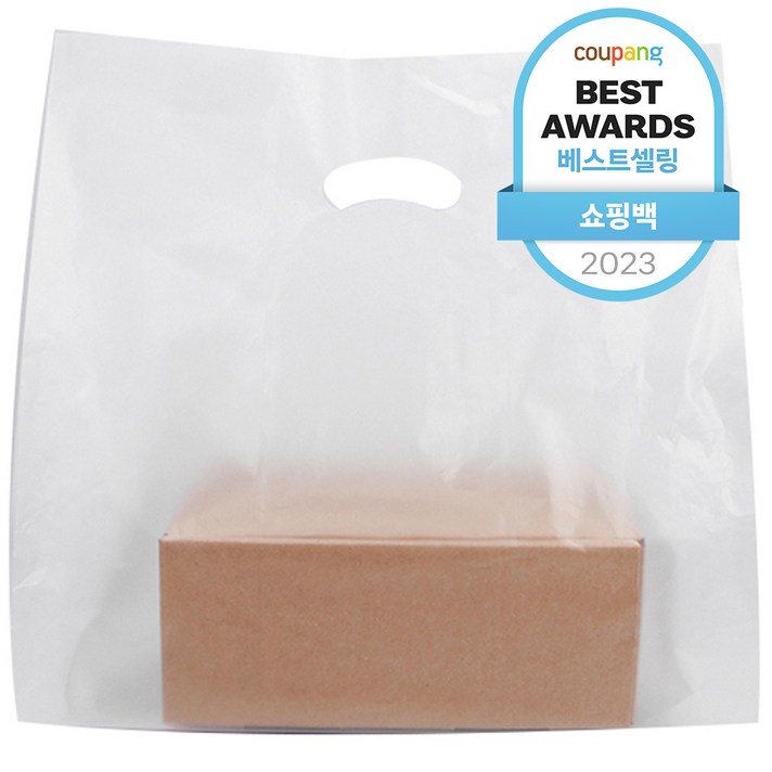 담다 M자형 비닐 쇼핑백 100매, 무지투명