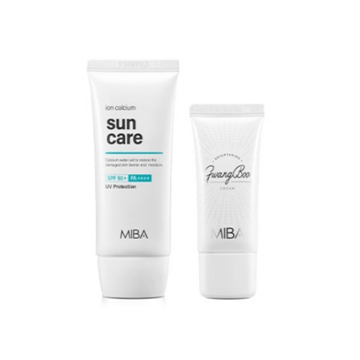 미바 이온칼슘 선케어 SPF50 PA++++ 60ml + 광분크림 튜브 35g, 1세트