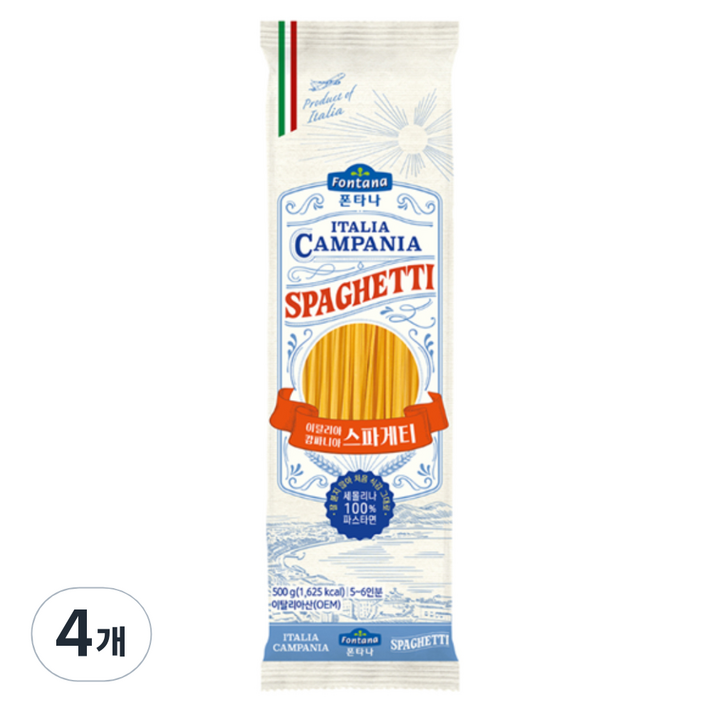 폰타나 캄파니아 스파게티면, 500g, 4개