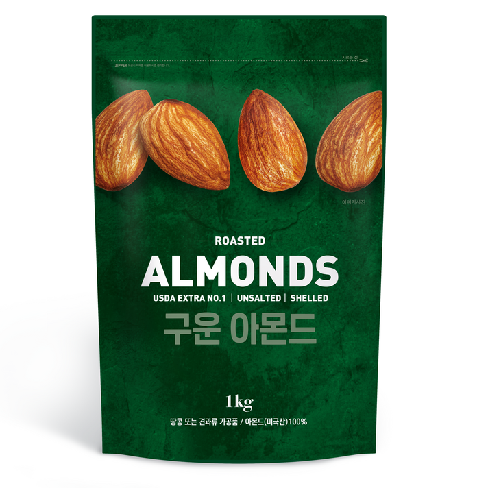 [쿠팡 직수입] 구운 아몬드, 1kg, 1개