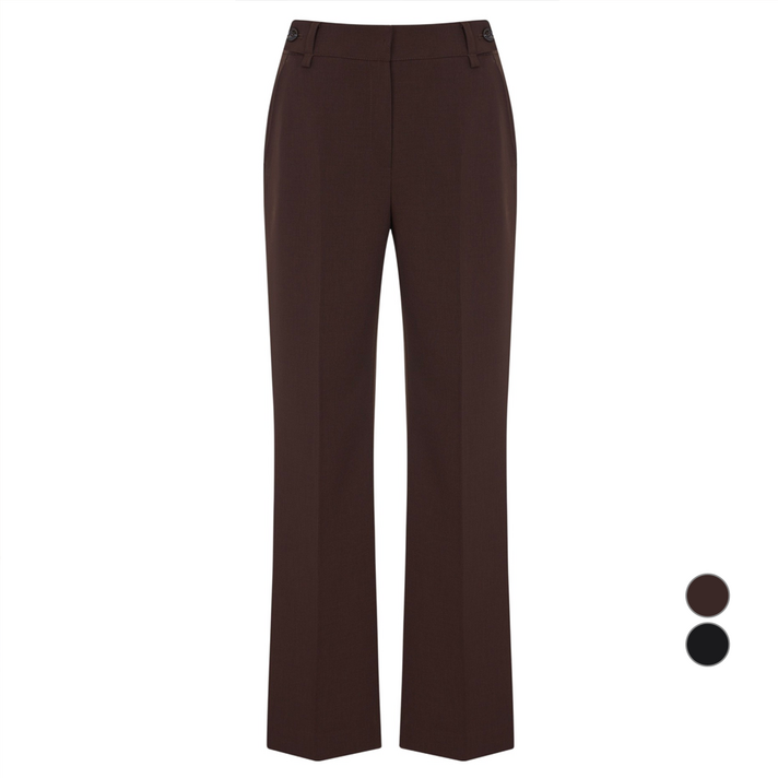 라인어디션 여성용 브리니 비죠 세미 부츠컷 슬랙스