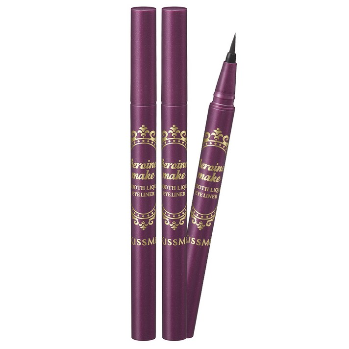 키스미 히로인메이크 스무스 리퀴드 아이라이너 N 0.4ml, 딥블랙, 2개