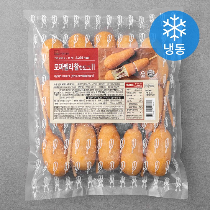 키큰아이 모짜렐라 찰 핫도그 2 (냉동), 50g, 15개