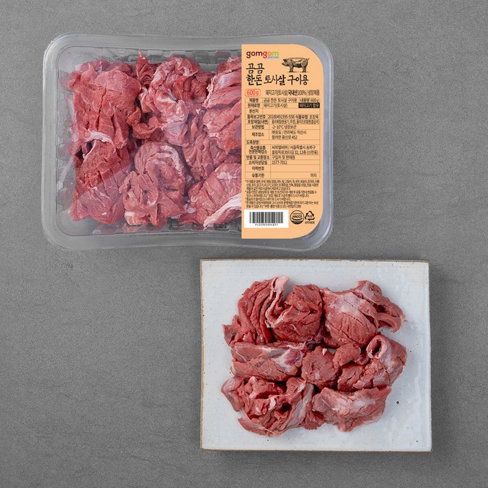
                                                        곰곰 한돈 토시살 구이용 (냉장), 600g, 1개
                                                    