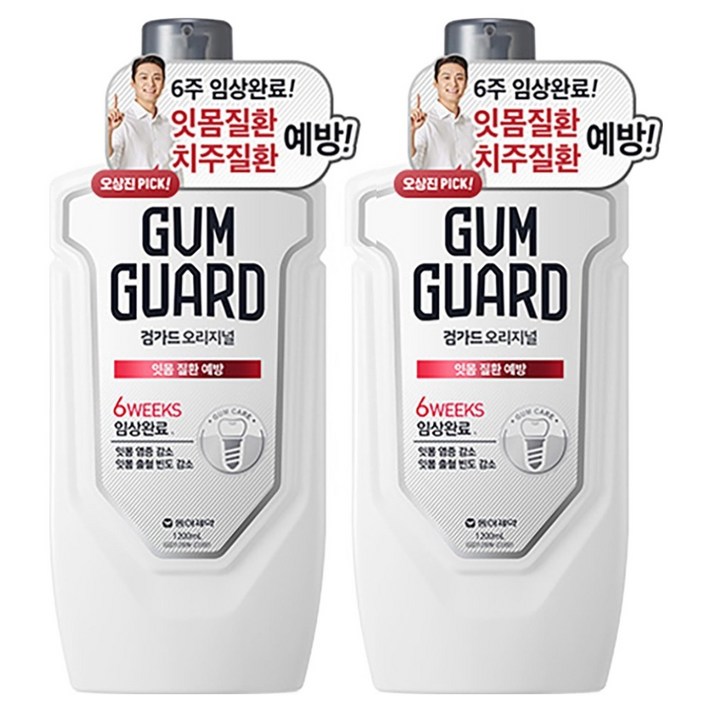 검가드 오리지널 구강세정제, 1.2L, 2개