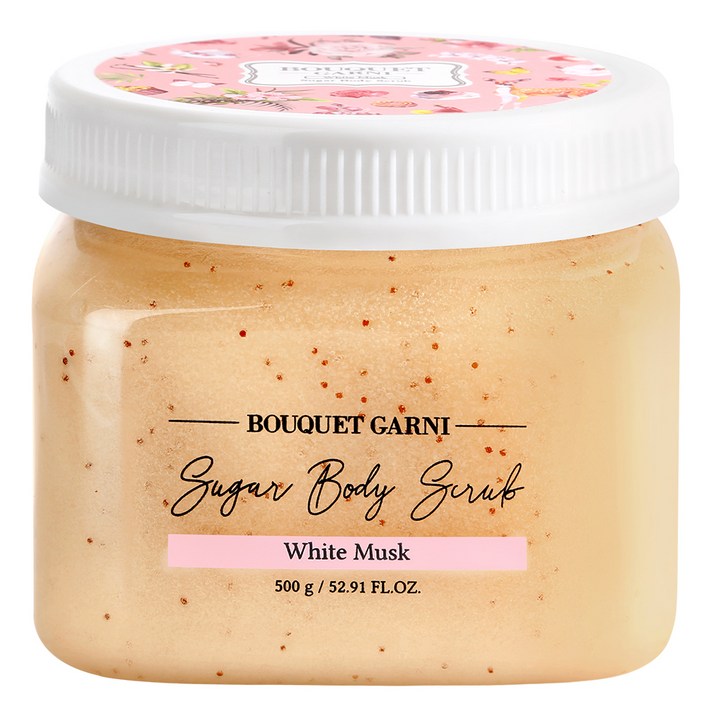 부케가르니 슈가 바디스크럽 화이트머스크, 500g, 1개