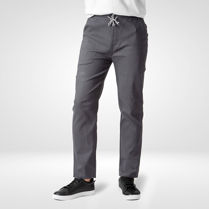 남성용 밴딩 스판 바지 차콜