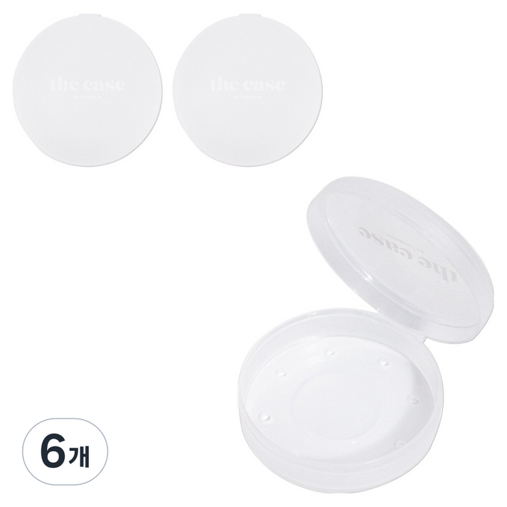 더분 에어홀 퍼프 케이스 S, 6개, 불투명
