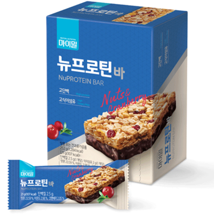 마이밀 뉴프로틴바, 252g, 1개 