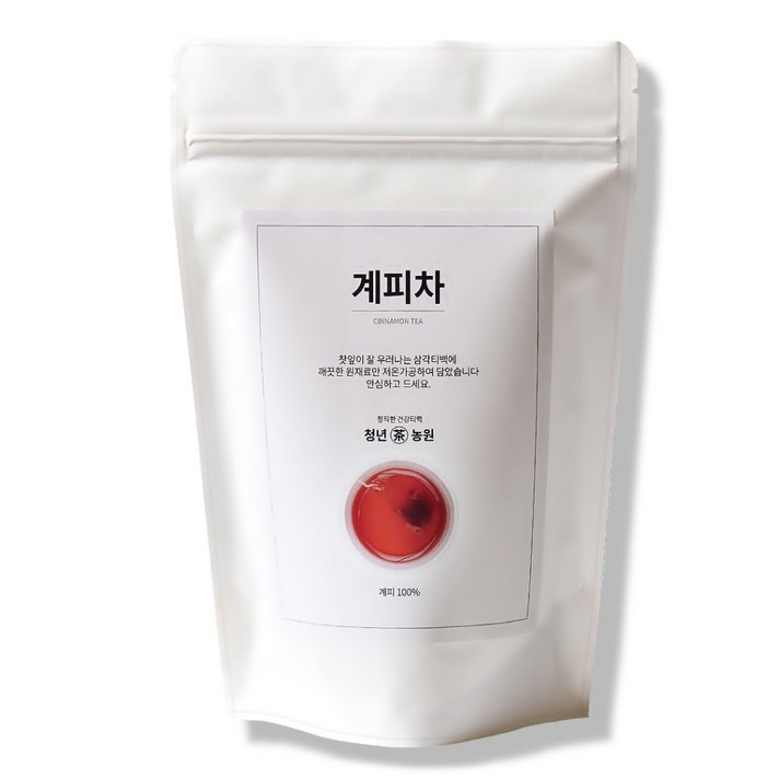 청년농원 저온가공 계피차 삼각티백, 1g, 50개