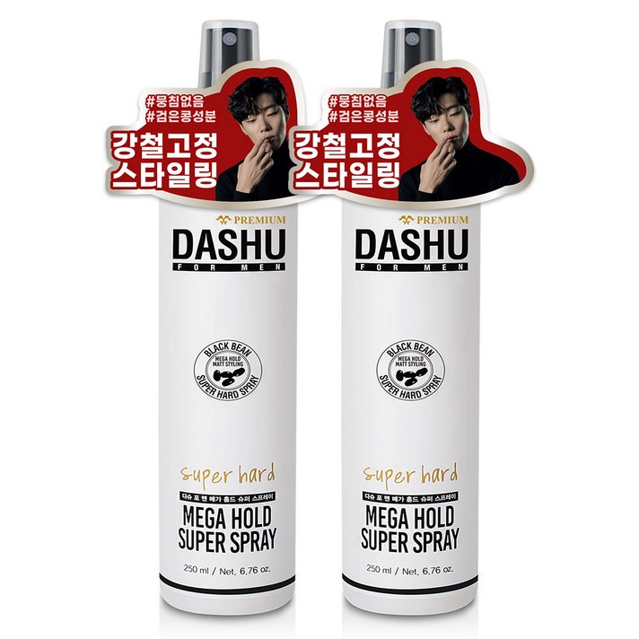 다슈 포 맨 프리미엄 메가 홀드 슈퍼 스프레이, 250ml, 2개입