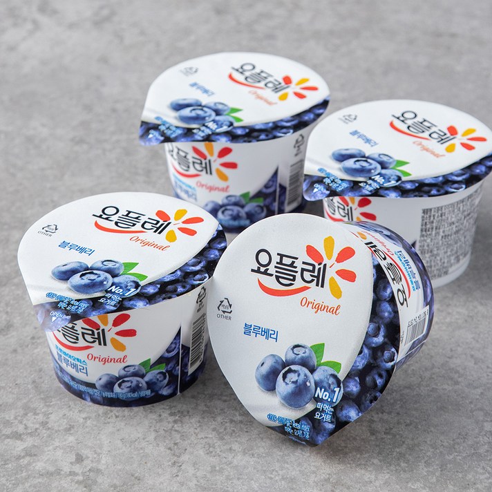 요플레 오리지널 요거트 블루베리, 180g, 4개입
