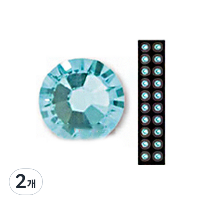 와사비네코 미미츠보 쥬얼리 귀지압패치 M 3.0mm 20p, 아쿠아마린, 2개