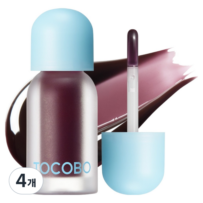 토코보 쥬시 베리 플럼핑 립오일 4g, 03 블랙 체리, 4개