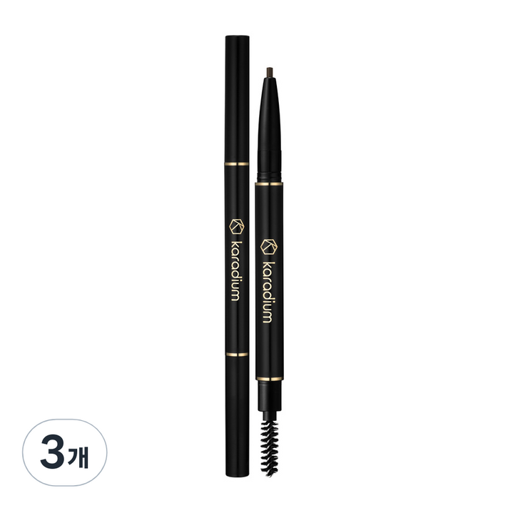 카라디움 오토 아이브로우 펜슬 0.18g, 2호 다크브라운, 3개