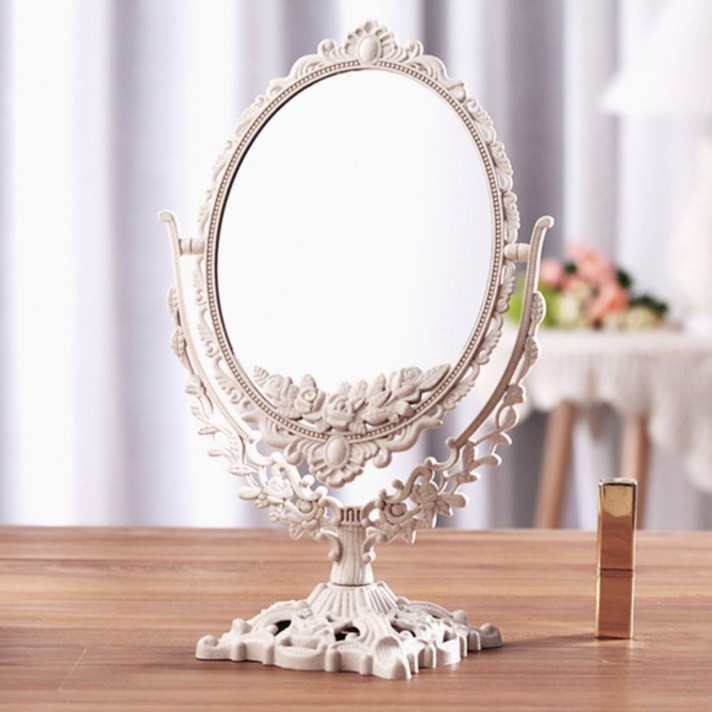타원형 탁상거울 21.5cm, 혼합색상