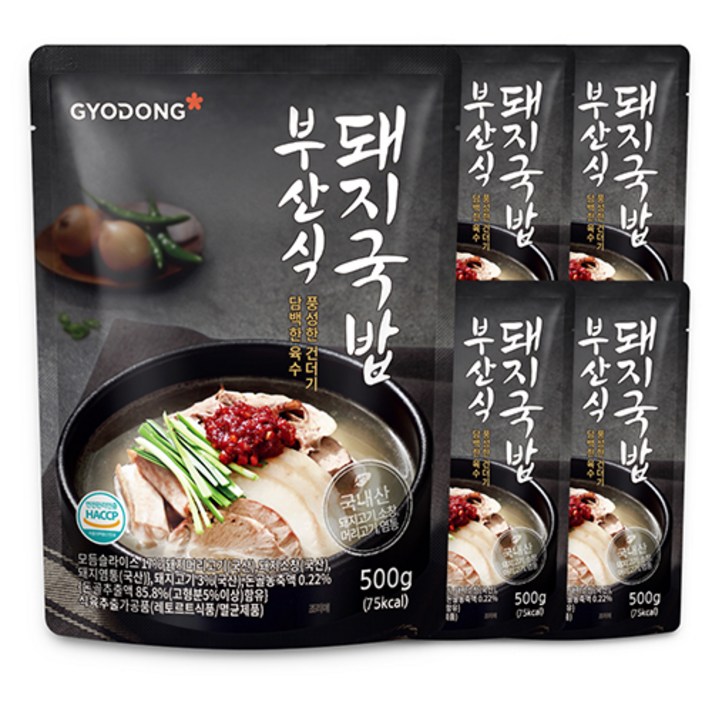 교동 부산식 돼지국밥, 500g, 5개