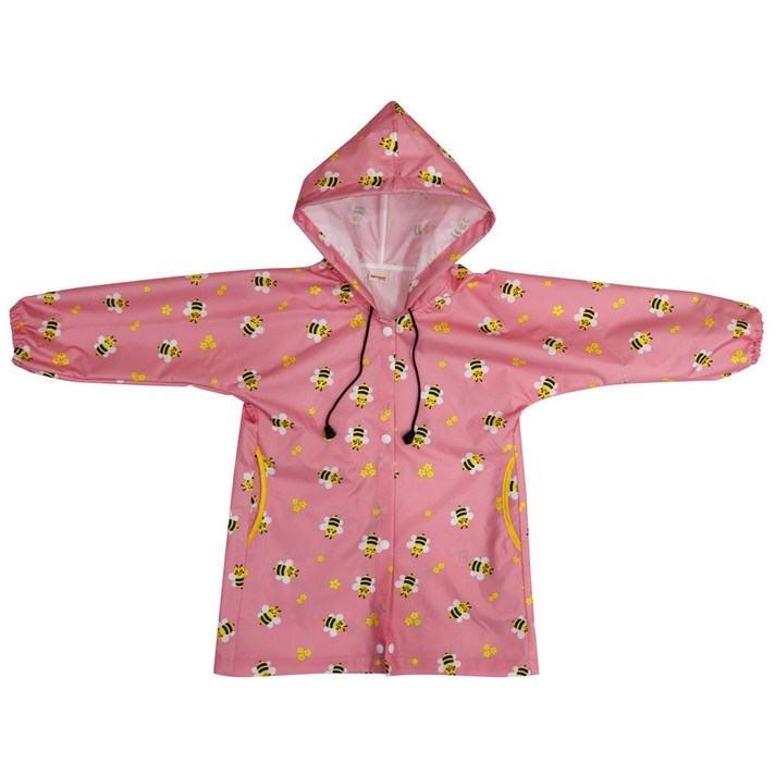 더해피 유아동용 꿀벌 방수 바람막이 점퍼 우비