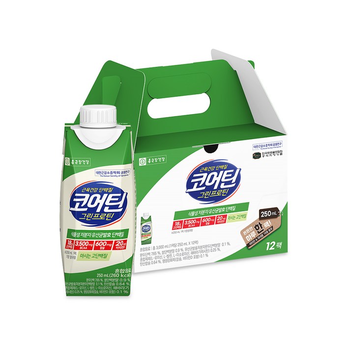 코어틴 그린프로틴 12p, 250ml, 1개
