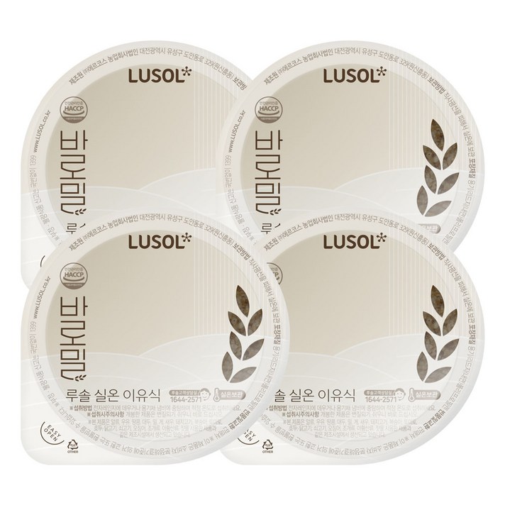 루솔 실온 이유식 바로밀 3단계 야채 세트, 쌀, 대추, 두부, 버섯, 야채, 4개
