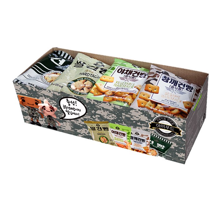 군대 건빵 3p + 쌀건빵 3p + 야채건빵 3p + 참깨건빵 3p 세트, 1세트