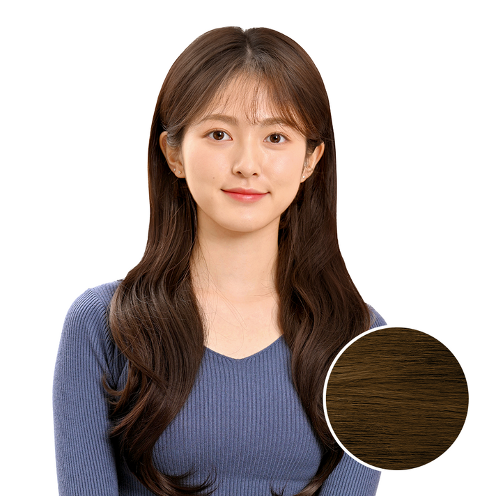  벨리음 롱 볼륨 C컬 웨이브 벨크로 헤어피스, HB(허니브라운), 10개 