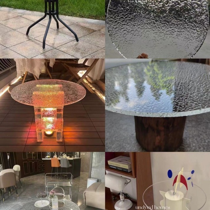  아크릴 물결무늬판 diy 지단 법랑화 바닥판 원형 구름모양 탁상층 선반판 임의 영접64554, 원판 20센티 지름 1개 3밀리미터 