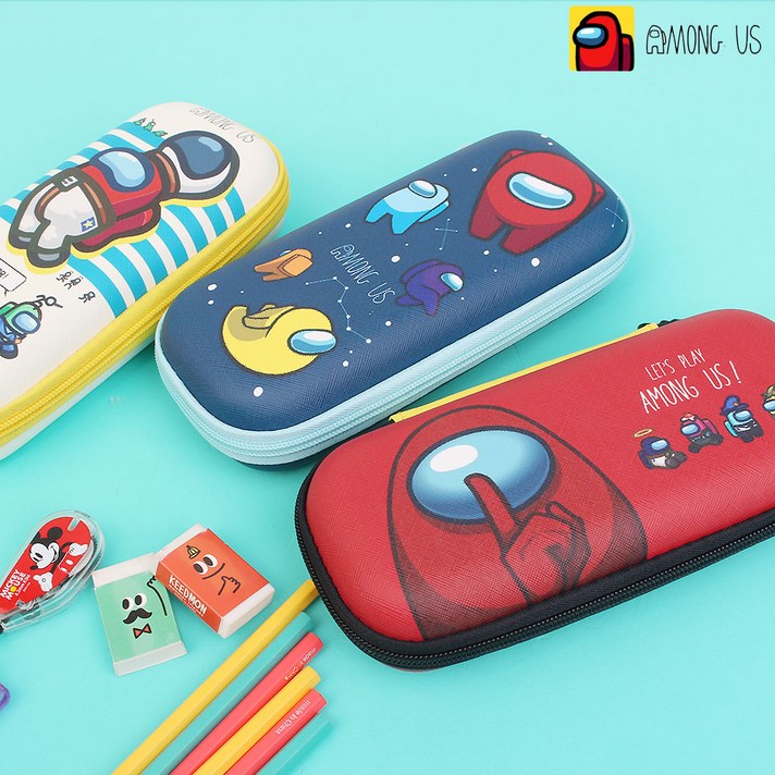 키즈노리 어몽어스 EVA 펜파우치 필통 초등학생필통 신학기 입학선물 졸업선물, 아이보리