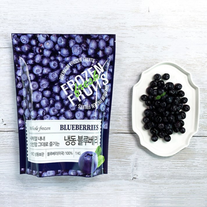 델파이팜 냉동 블루베리(미국산) 3kg(1kgx3팩), 3개, 1kg